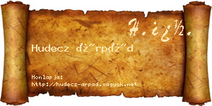 Hudecz Árpád névjegykártya